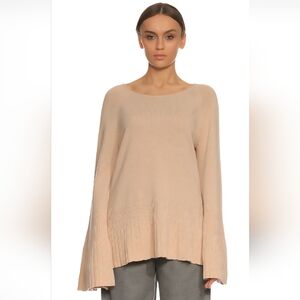 ELIZABETH & JAMES Wool Cashmere Blend Bell Sleeves Knit Sweater - Size LG